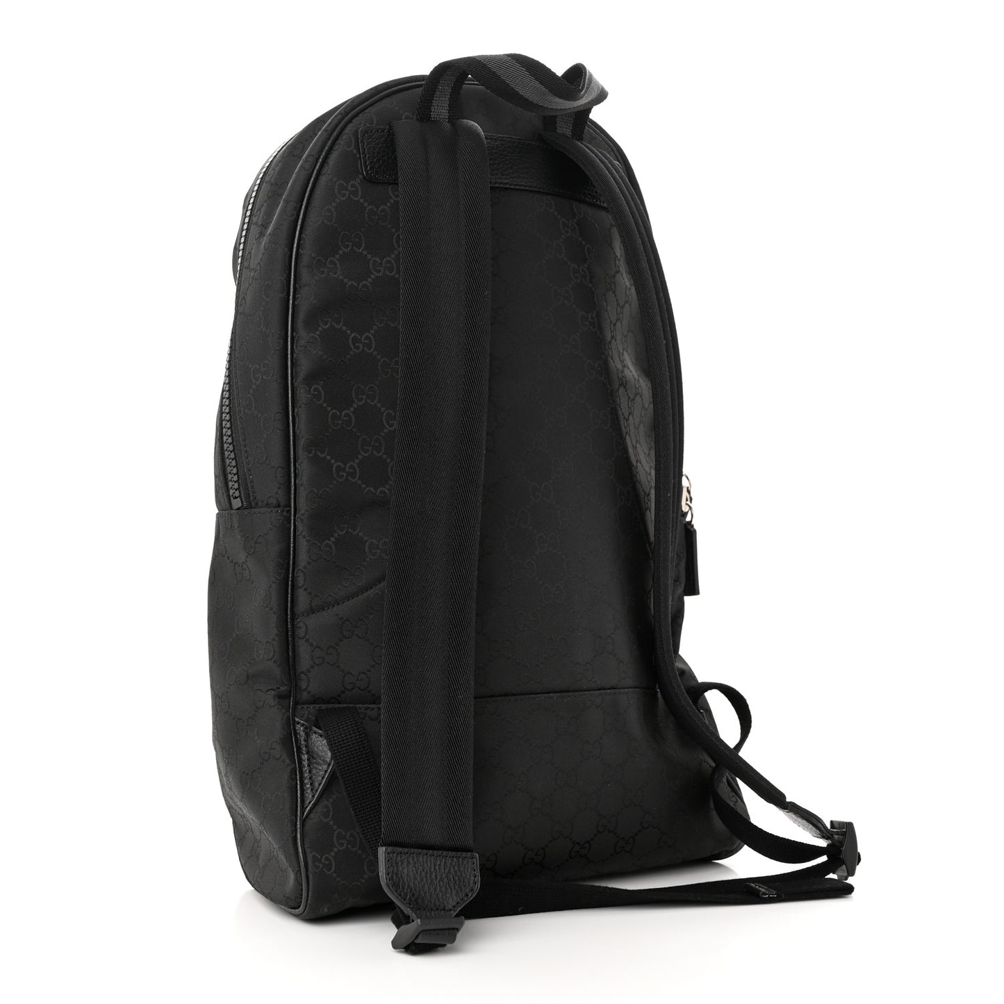 Nylon Monogram Slim Backpack Black