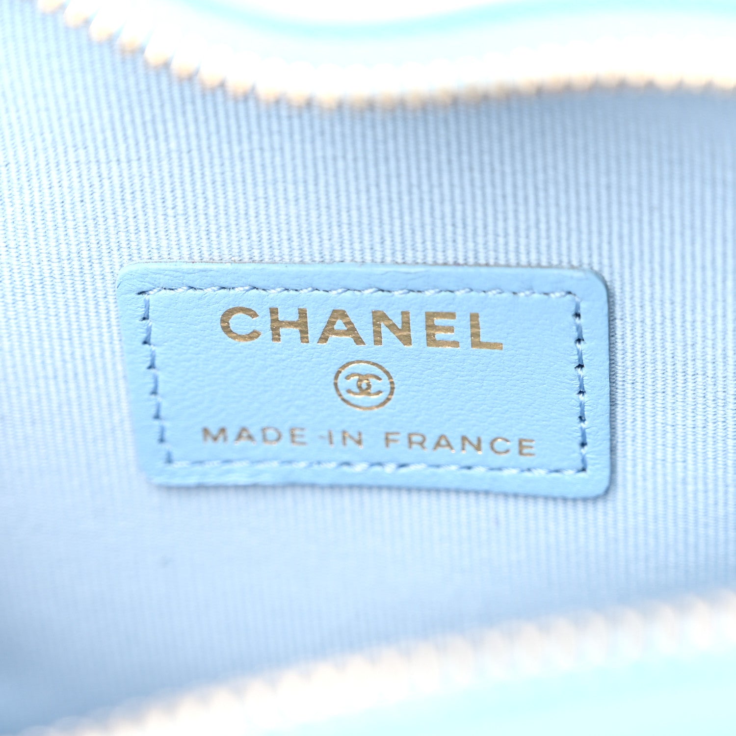 Chanel Lambskin Quilted CC In Love Heart Clutch With Chain Light Blue 6 of 10