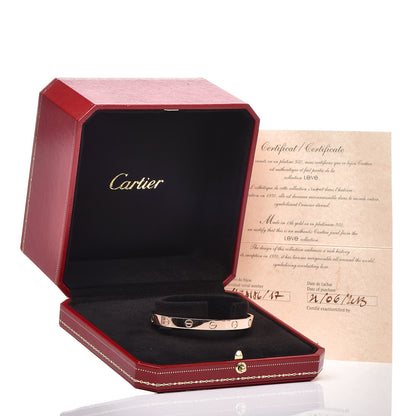 Cartier 18K Pink Gold LOVE Cuff Bracelet 17 5 of 5