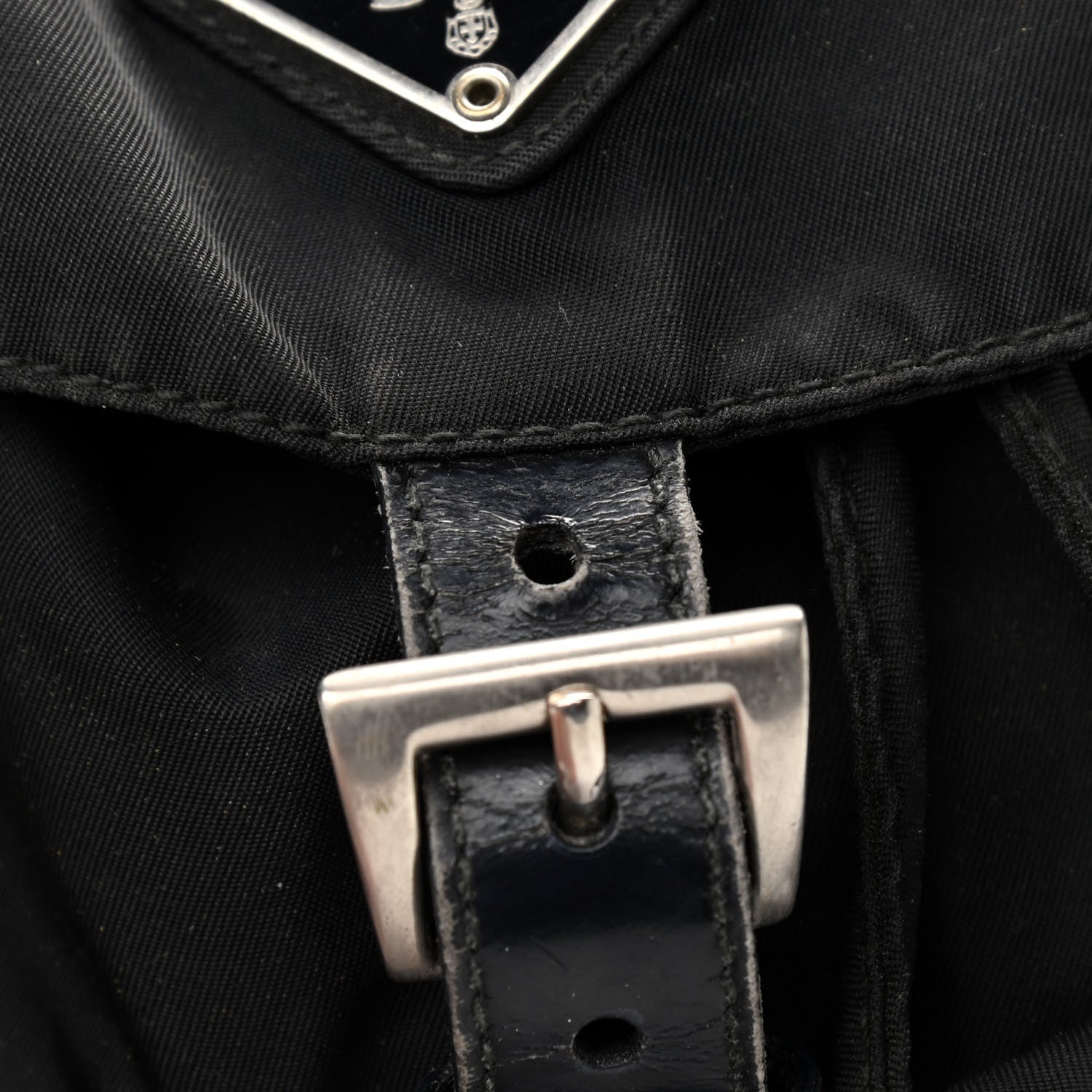 Prada Nylon Vela Double Buckle Backpack Black 8 of 11