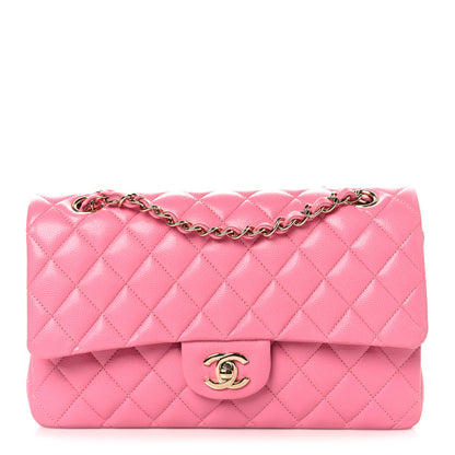 Chanel Caviar Quilted Medium Double Flap Pink 1 of 10