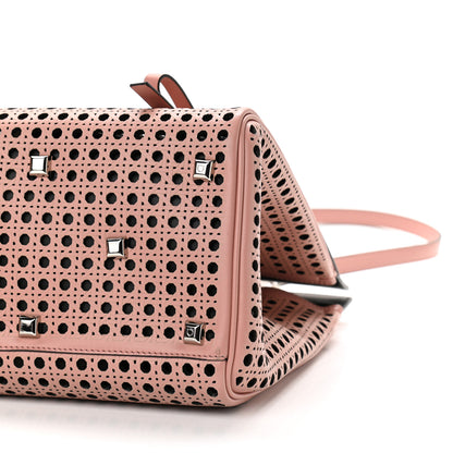 Salvatore Ferragamo Laser Cut Calfskin The Studio Bag Pink 9 of 9