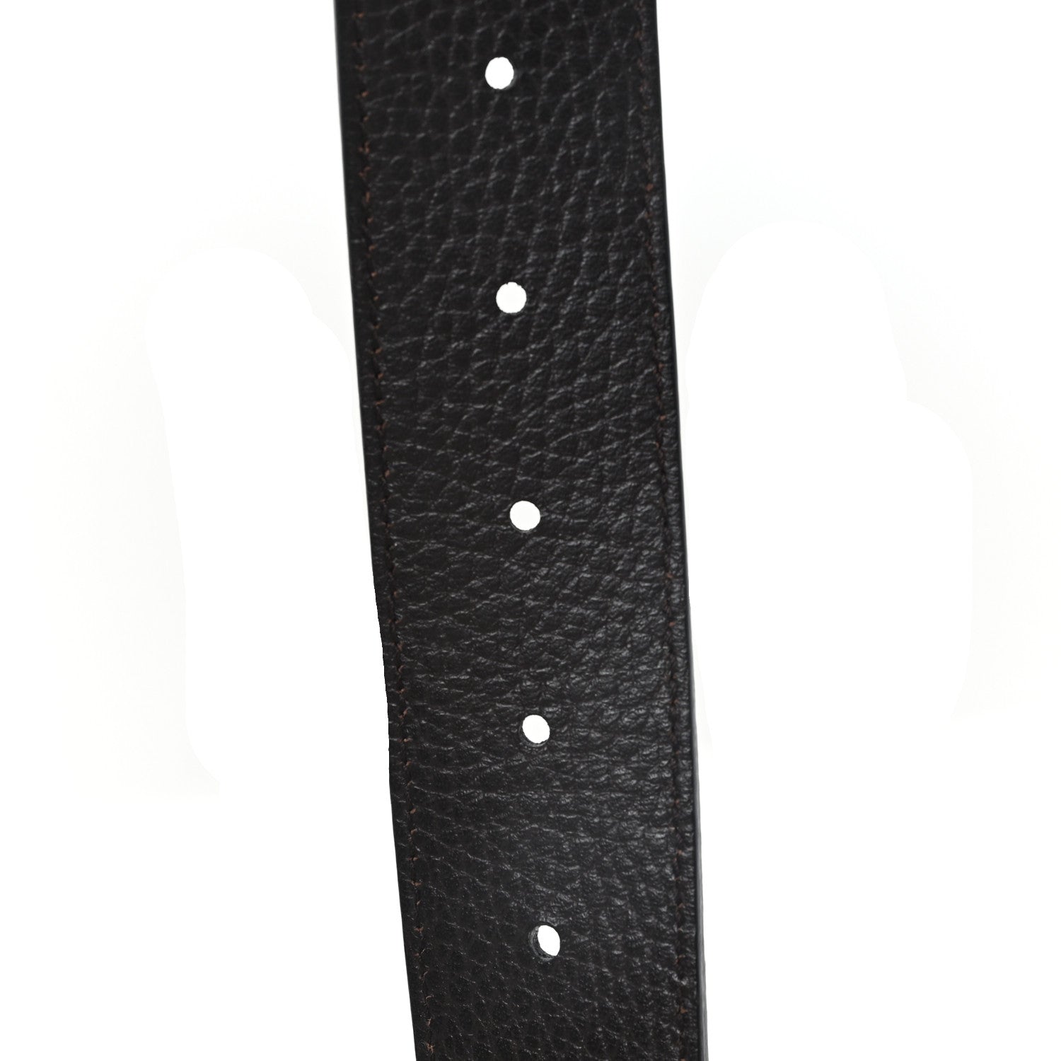 Gucci Calfskin Double G Reversible 37mm Belt 90 36 Black Cocoa 5 of 6