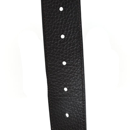 Gucci Calfskin Double G Reversible 37mm Belt 90 36 Black Cocoa 5 of 6