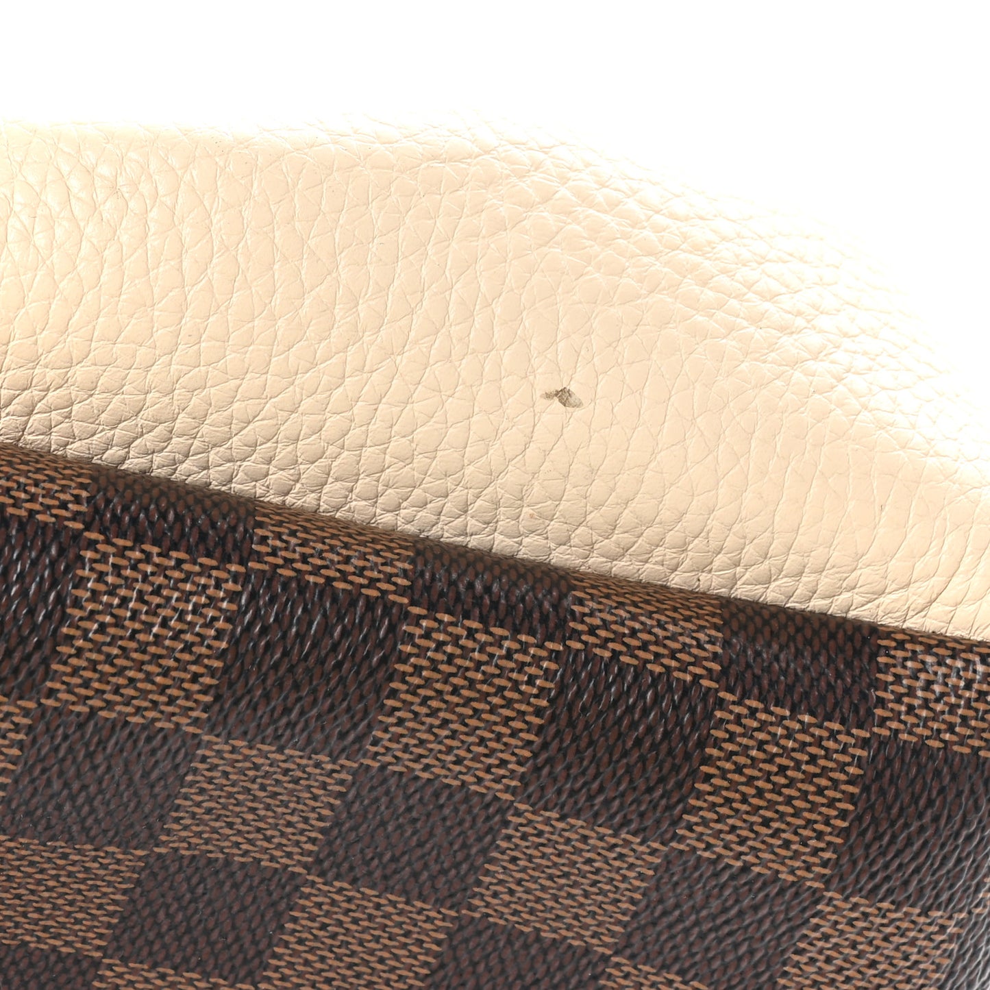Damier Ebene Cuir Taurillon Brittany Creme