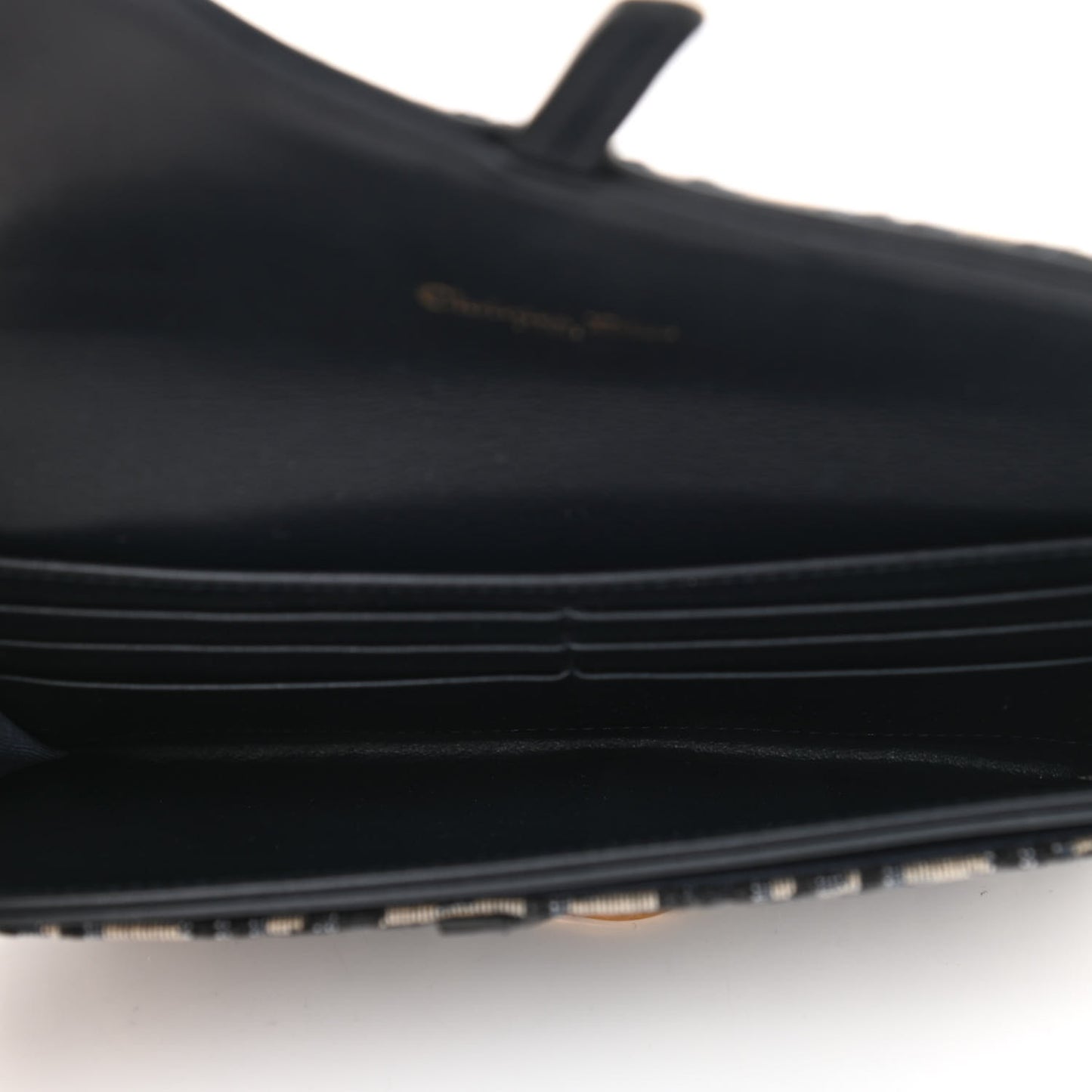 Oblique Saddle Chain Long Wallet Blue