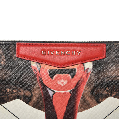 Givenchy Coated Canvas Tribal Girl Print Large Antigona Pouch 8 of 12