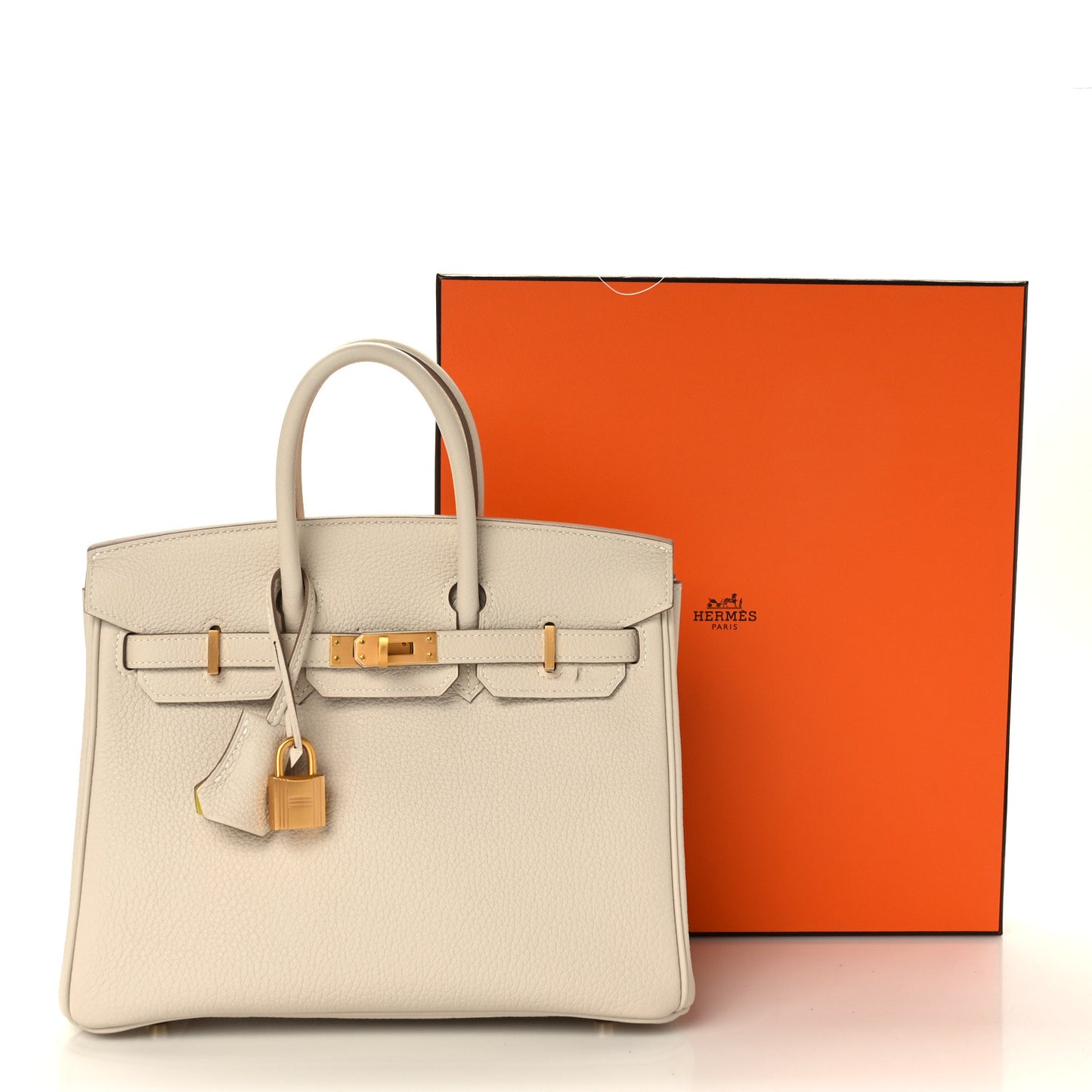 Togo Horseshoe Birkin 25 Craie Lime