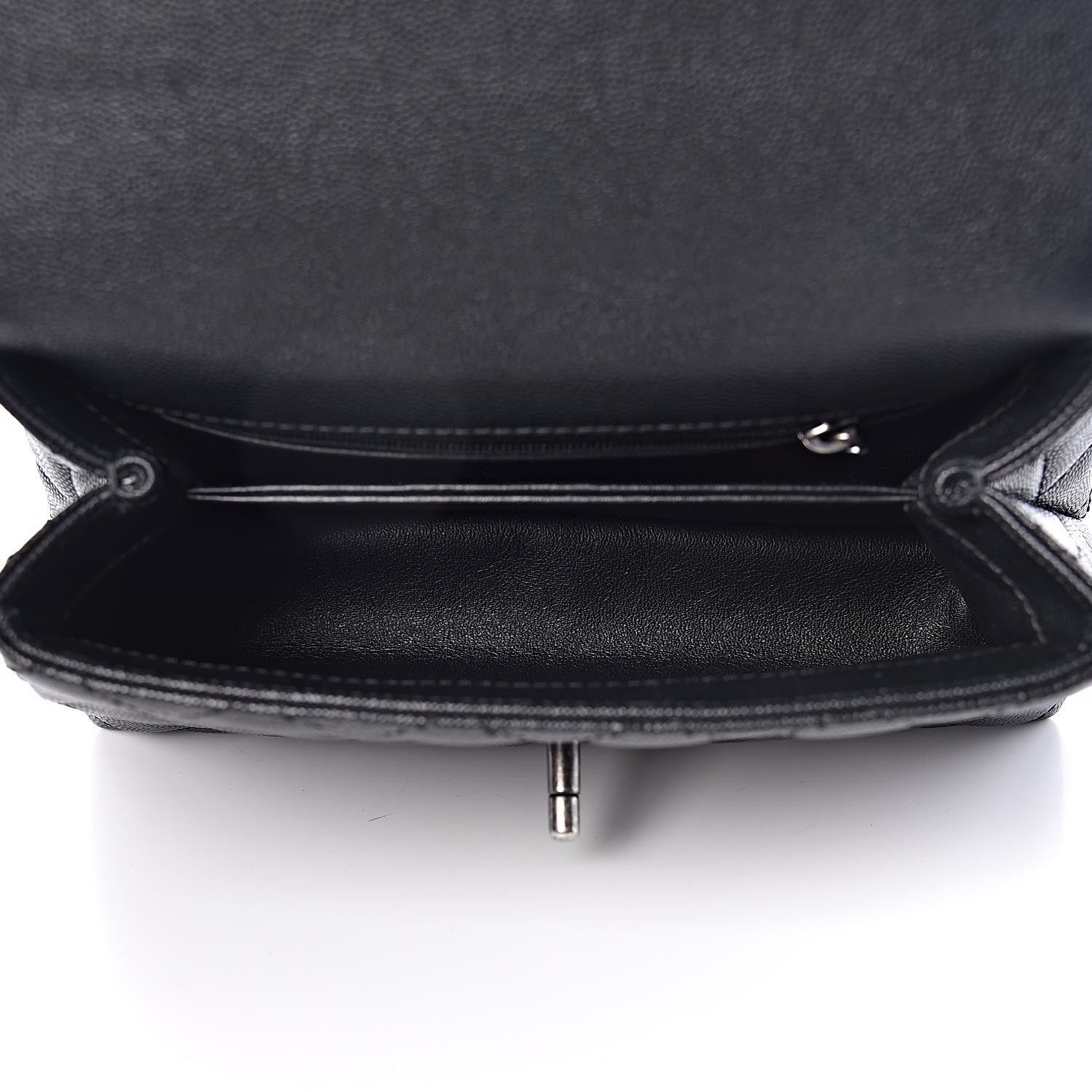 Chanel Caviar Lizard Quilted Mini Coco Handle Flap Black 7 of 9