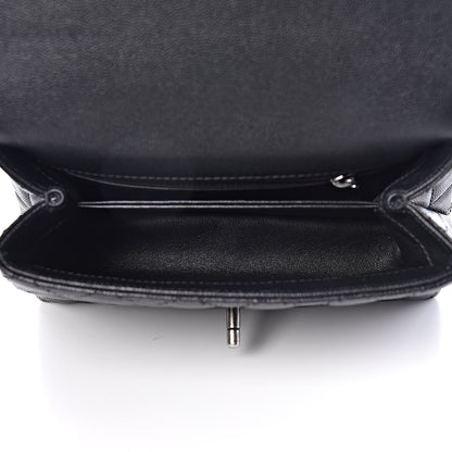 Chanel Caviar Lizard Quilted Mini Coco Handle Flap Black 7 of 9