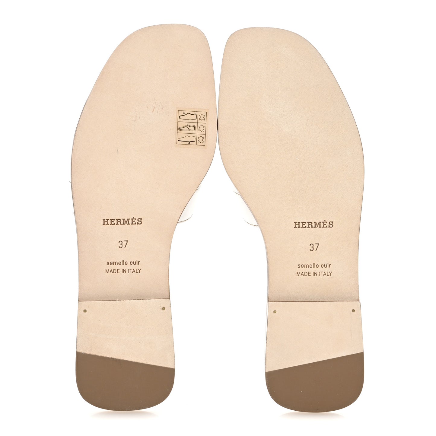 Box Calfskin Oran Sandals 37 White