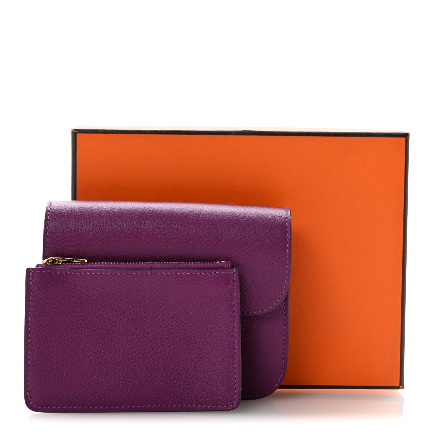 Hermes Evercolor Constance Slim Wallet Anemone 10 of 10