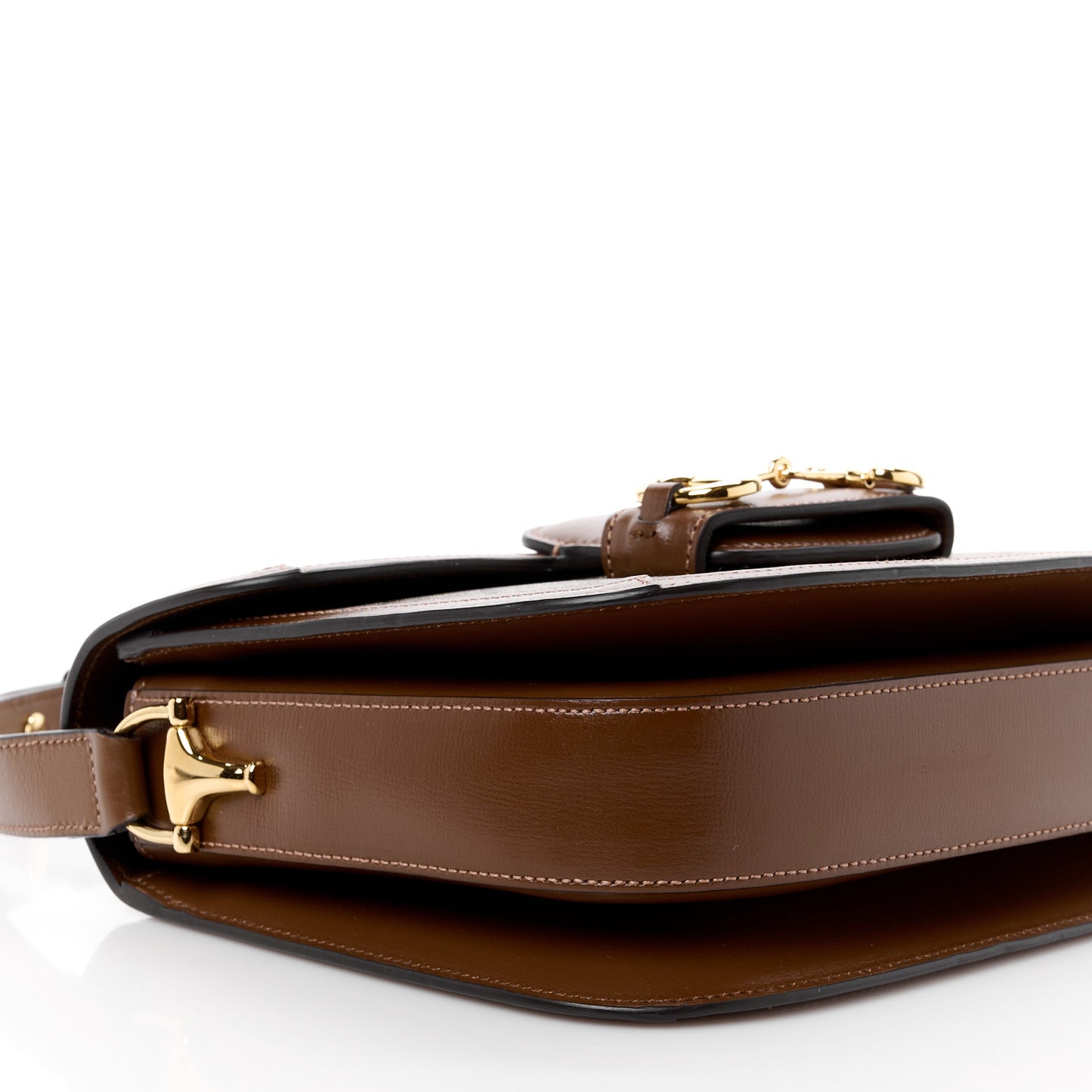 GG Supreme Monogram Horsebit 1955 Shoulder Bag Beige Brown Sugar