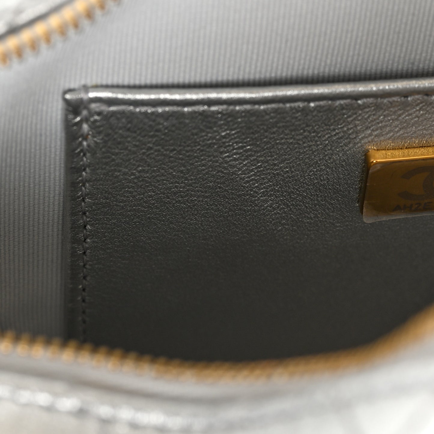 Metallic Lambskin Walk Of Fame Bag Silver