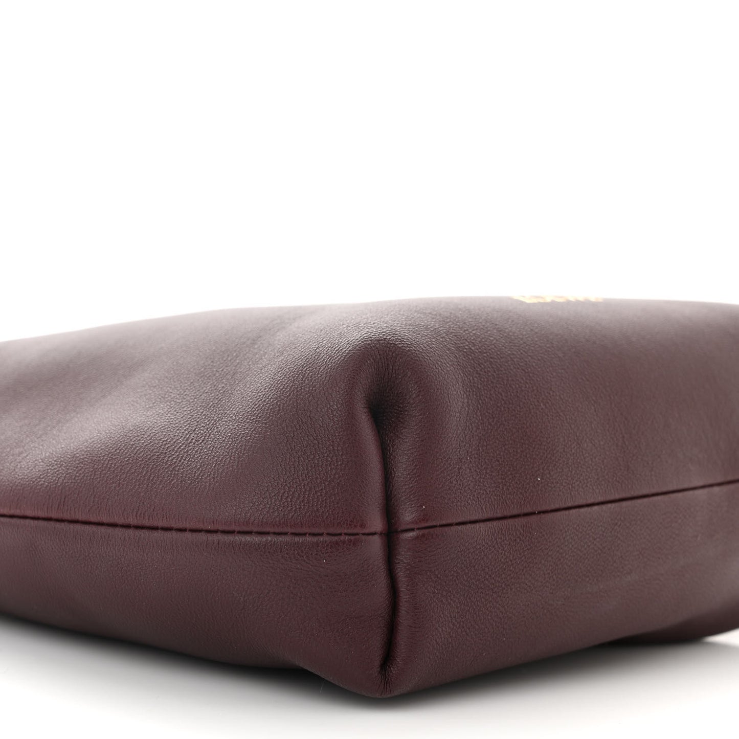 Mellow Nappa Donut Chain Mini Flamenco Knot Clutch Dark Burgundy