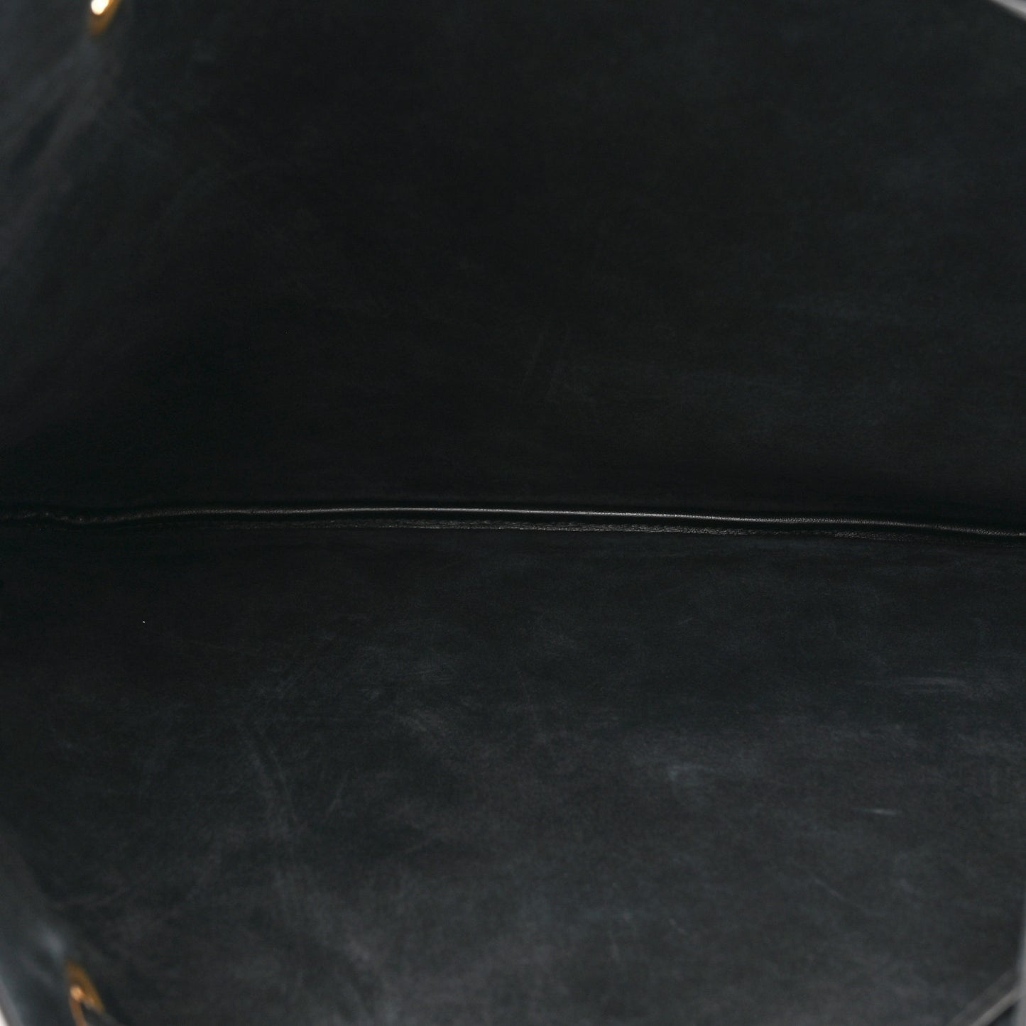 Smooth Calfskin Paris VII Large Flat Hobo Black