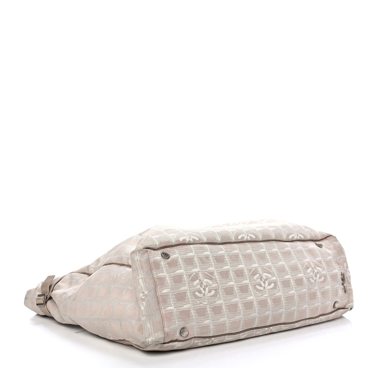 Metallic Nylon Travel Tote Beige