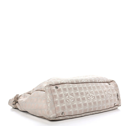 Chanel Metallic Nylon Travel Tote Beige 3 of 5
