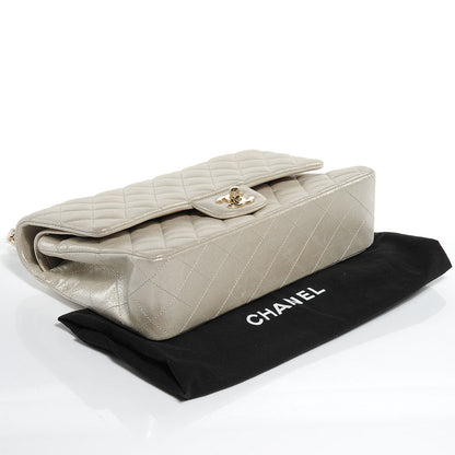 Chanel Iridescent Calfskin Medium Double Flap Light Gold 4 of 7