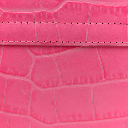 Jacquemus Calfskin Crocodile Embossed Le Riviera Pink 13 of 13