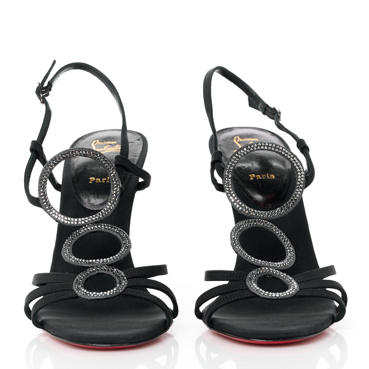 Crepe Crystal Troisronds 100 Sandals 37 Black