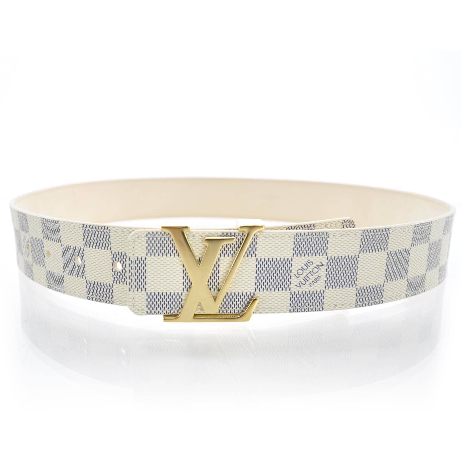 Louis Vuitton Damier Azur LV Initiales Belt 80 32 1 of 5