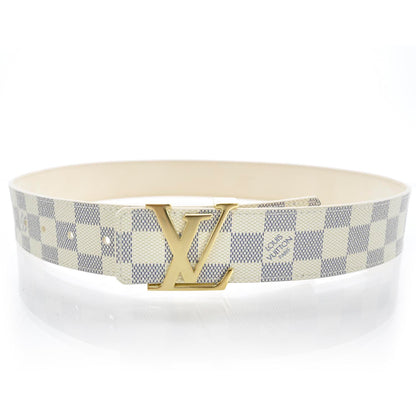 Louis Vuitton Damier Azur LV Initiales Belt 80 32 1 of 5