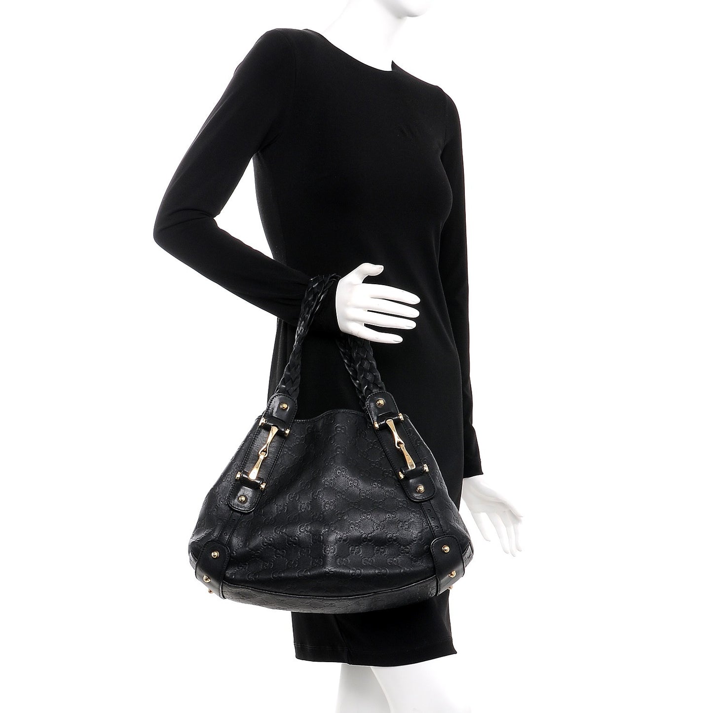 Guccissima Small Pelham Shoulder Bag Black