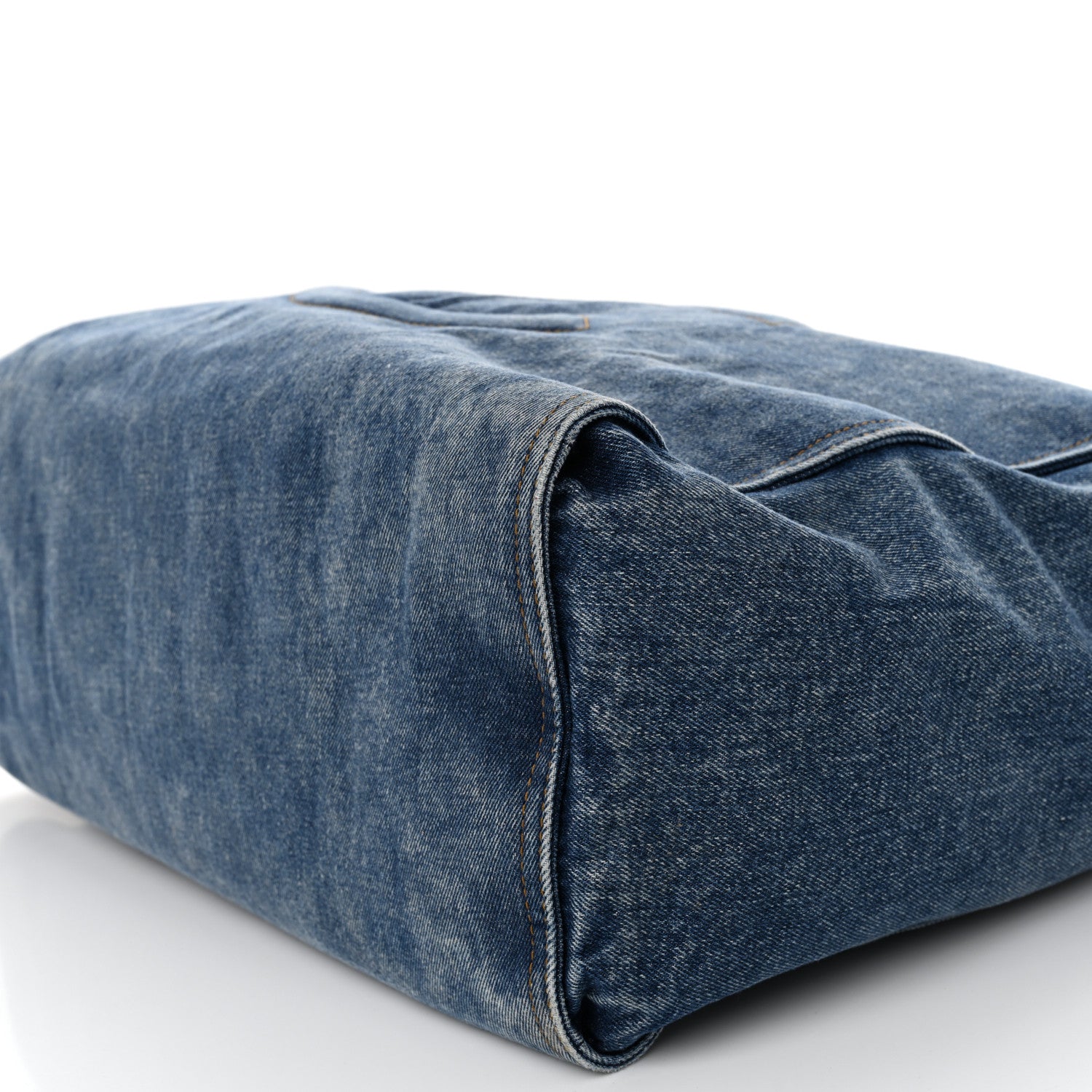 Telfar Denim Large Shopping Bag Blue 7 of 7