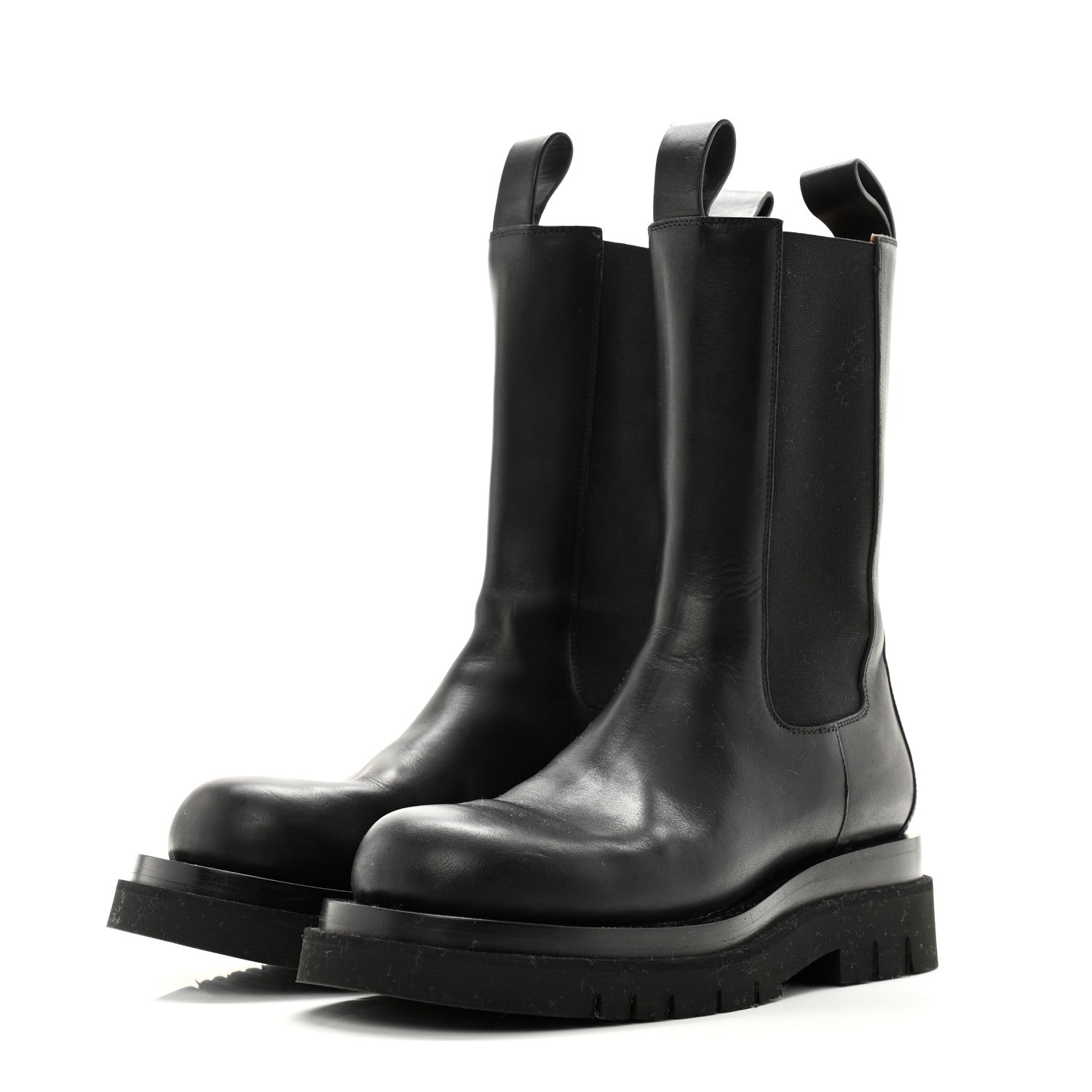 Bottega Veneta Calfskin The Lug Chelsea 55mm Boots 38.5 Black 3 of 12