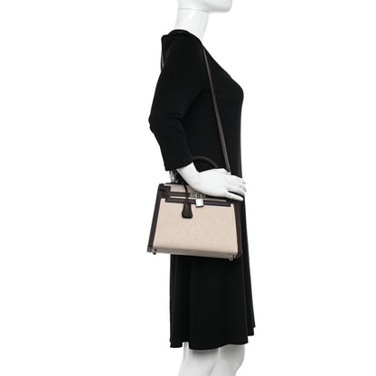 Hermes Toile Swift Verso Kelly Sellier 25 Ecru Rouge Sellier 2 of 11