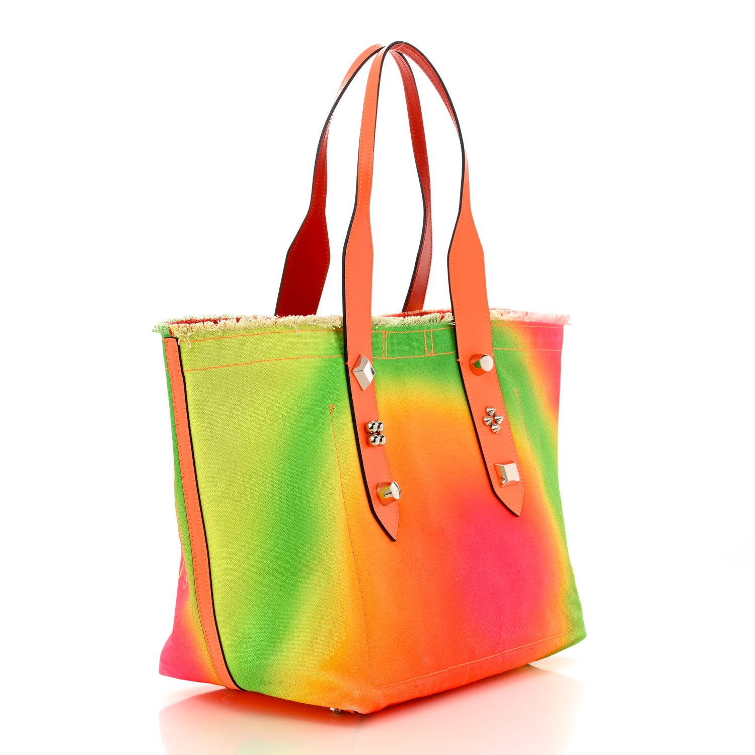 Christian Louboutin Frangibus Printed Medium Tote Orange Multicolor 3 of 11