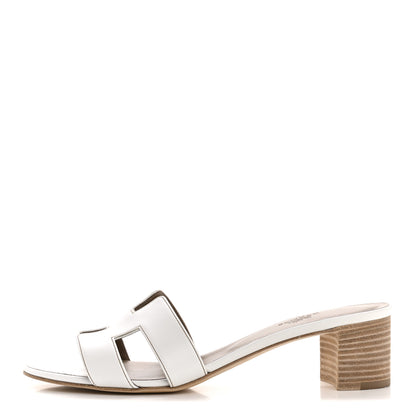 Hermes Calfskin Oasis Sandals 39.5 White 1 of 10
