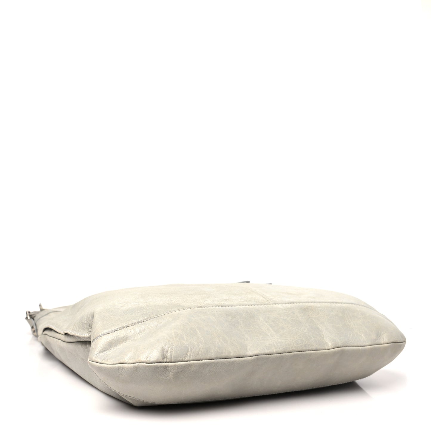 Agneau Classic Hardware Large Square Tote Gris Ciment