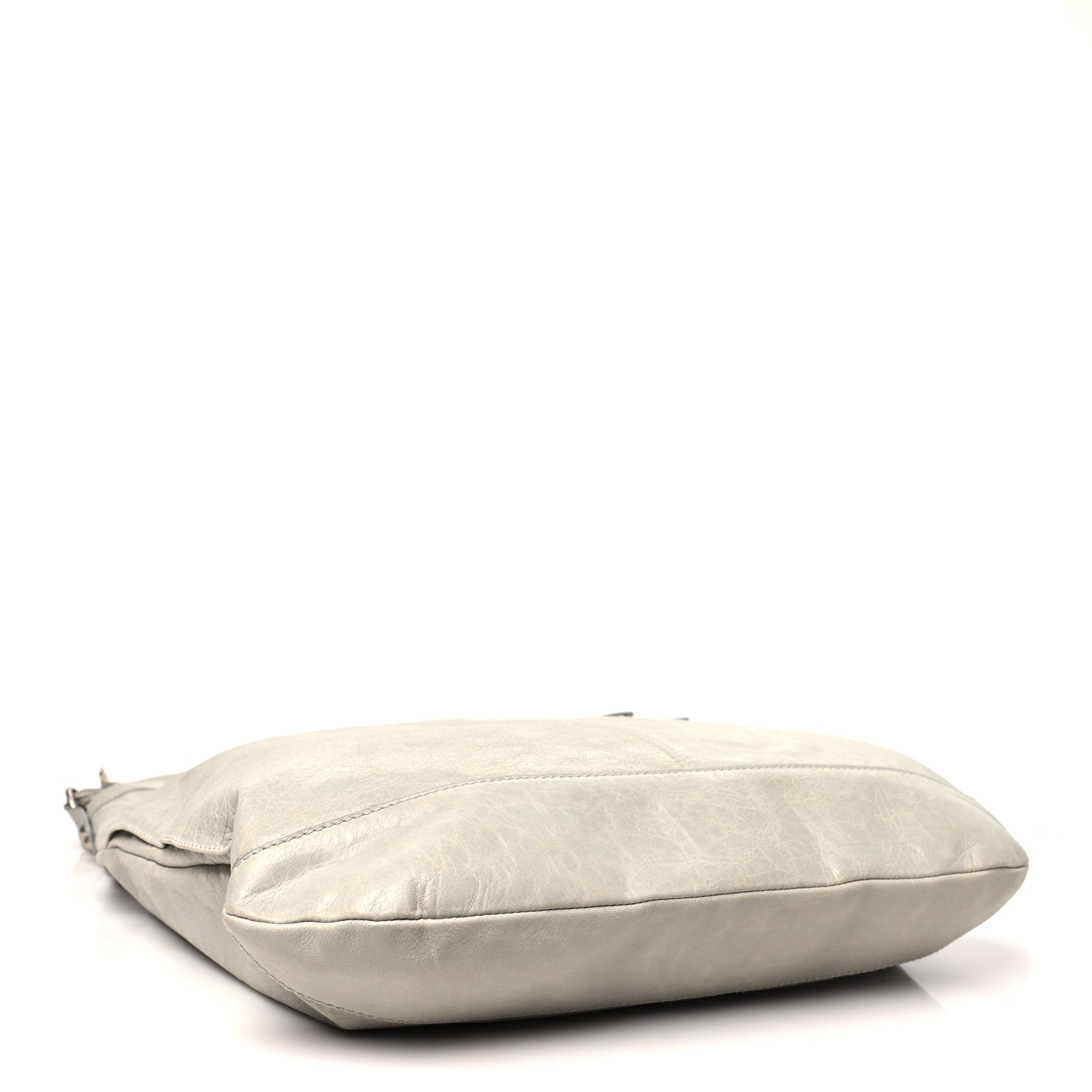 Balenciaga Agneau Classic Hardware Large Square Tote Gris Ciment 4 of 13