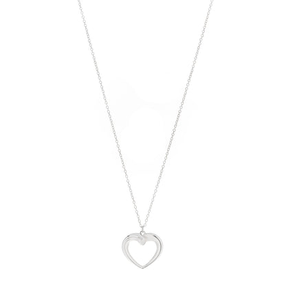 Tiffany Sterling Silver Twist Heart Pendant Necklace 1 of 5