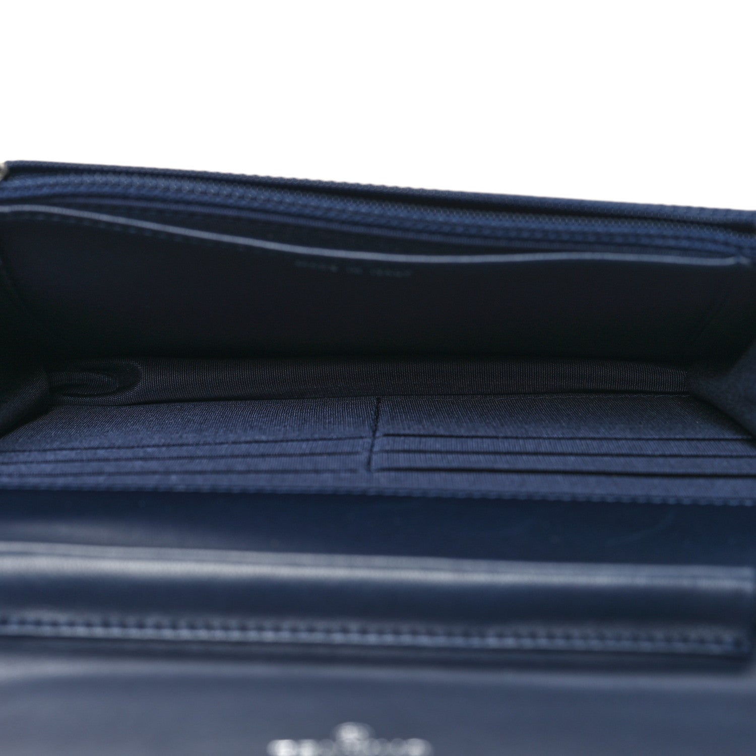 Chanel Lambskin Quilted Boy Wallet On Chain WOC Navy Blue 5 of 11