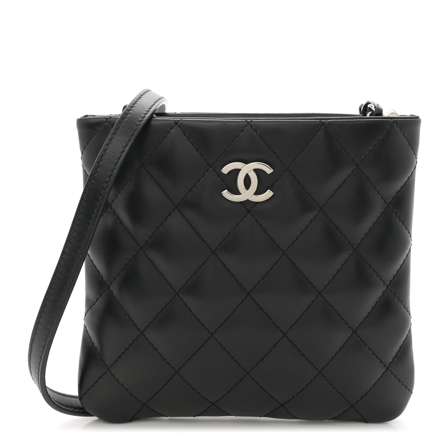 Chanel Lambskin Quilted Crossbody Bag Black 1 of 11