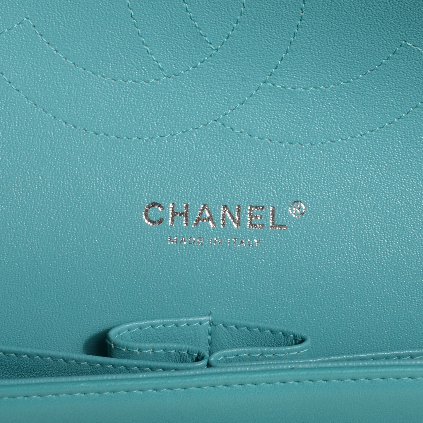 Lambskin Quilted Jumbo Double Flap Blue