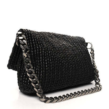 Balenciaga Woven Calfskin Metro Medium Tote Black 3 of 12