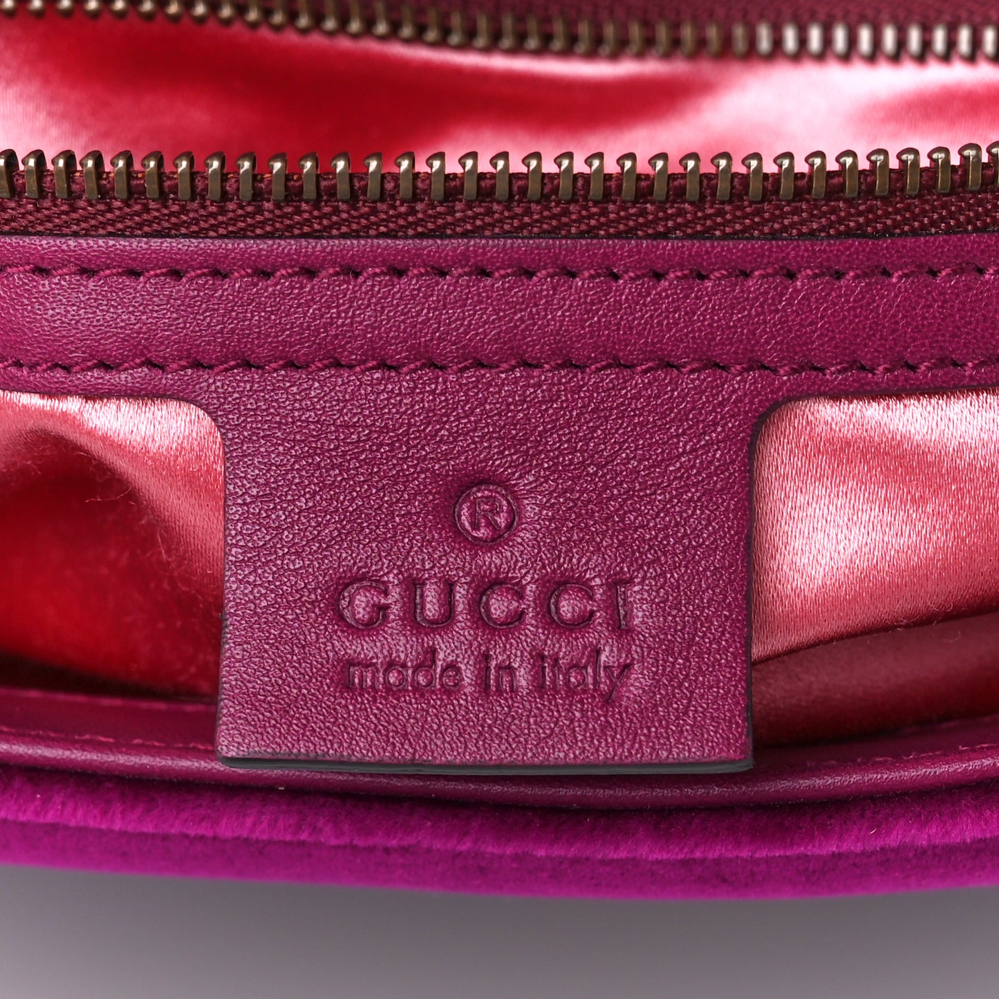 Velvet Matelasse Medium GG Marmont Shoulder Bag Fuchsia Violet Cyclamen