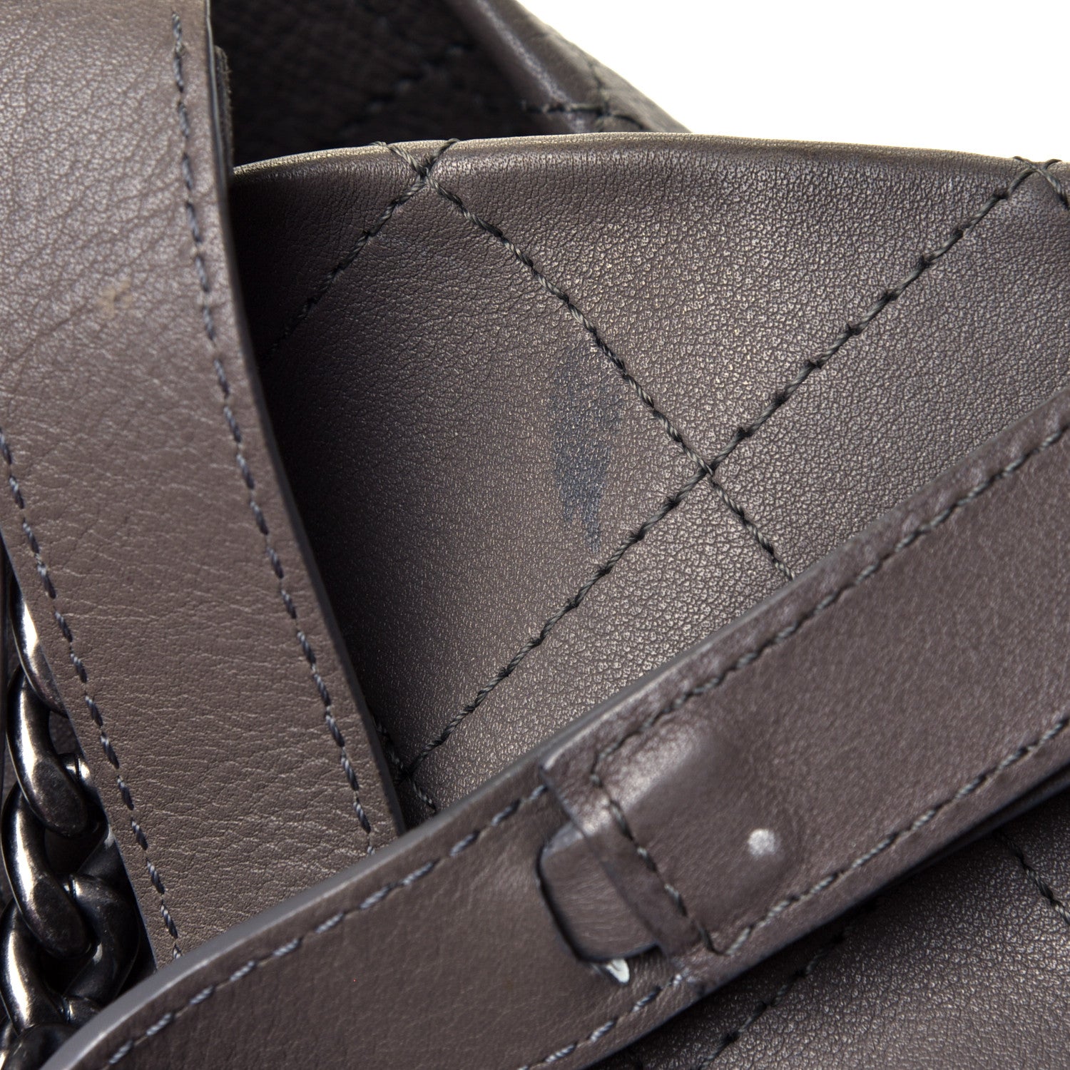 Chanel Calfskin Stitched Large Hobo Grey 8 of 8