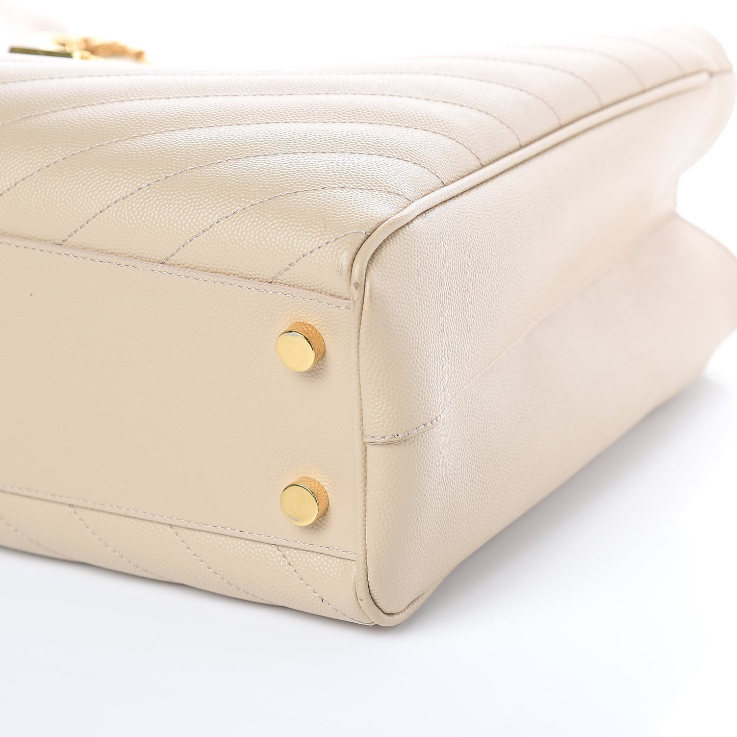 Grain de Poudre Matelasse Chevron Monogram Shopping Bag Nude Powder