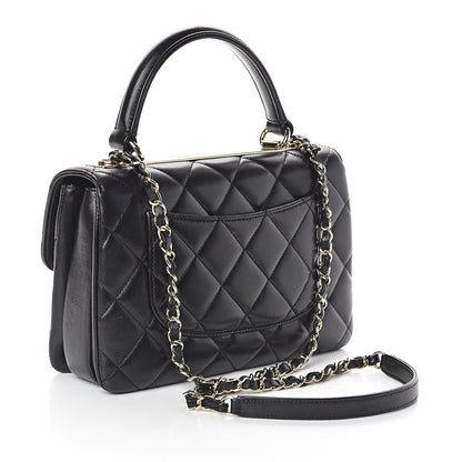 Chanel Lambskin Quilted Small Trendy CC Dual Handle Flap Bag Black 3 of 9
