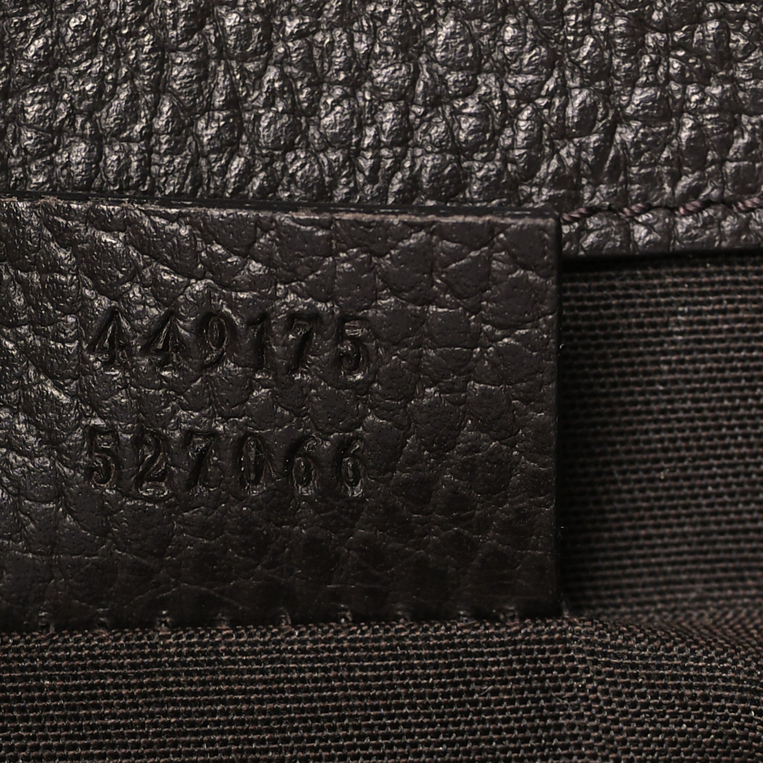 Gucci Monogram Dollar Calfskin O Drawstring Backpack Beige Ebony Testa di Moro Dark Chocolate 7 of 9