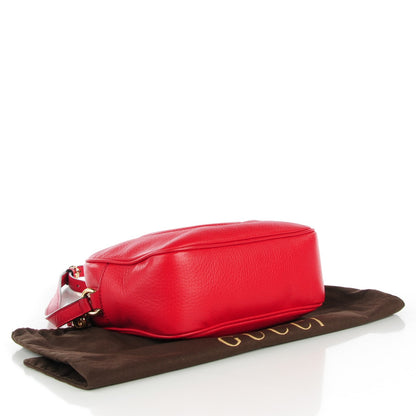 Gucci Pebbled Calfskin Small Soho Disco Bag Tabasco Red 4 of 7