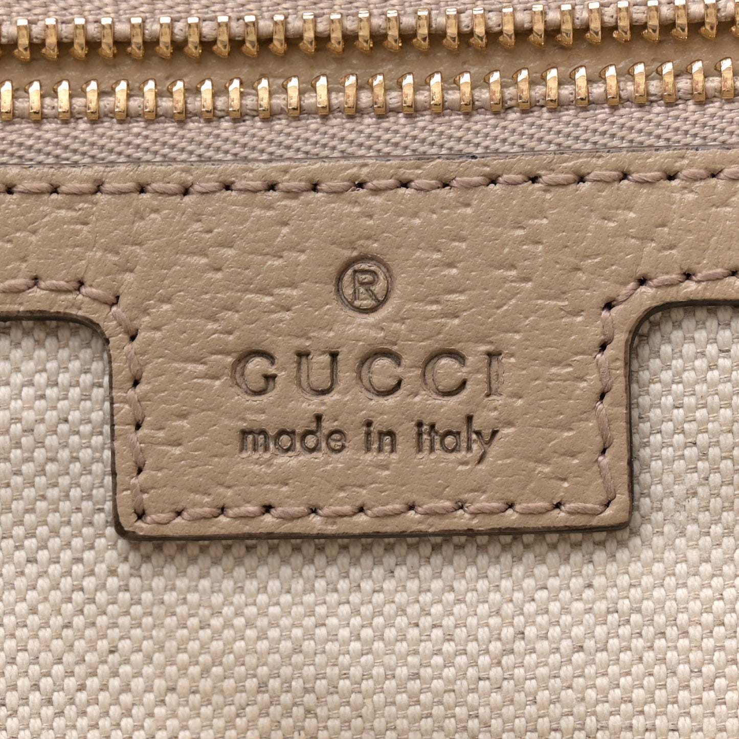 GG Supreme Monogram Textured Dollar Calfskin Web Medium Ophidia Shopping Tote Beige Mystic White Oatmeal