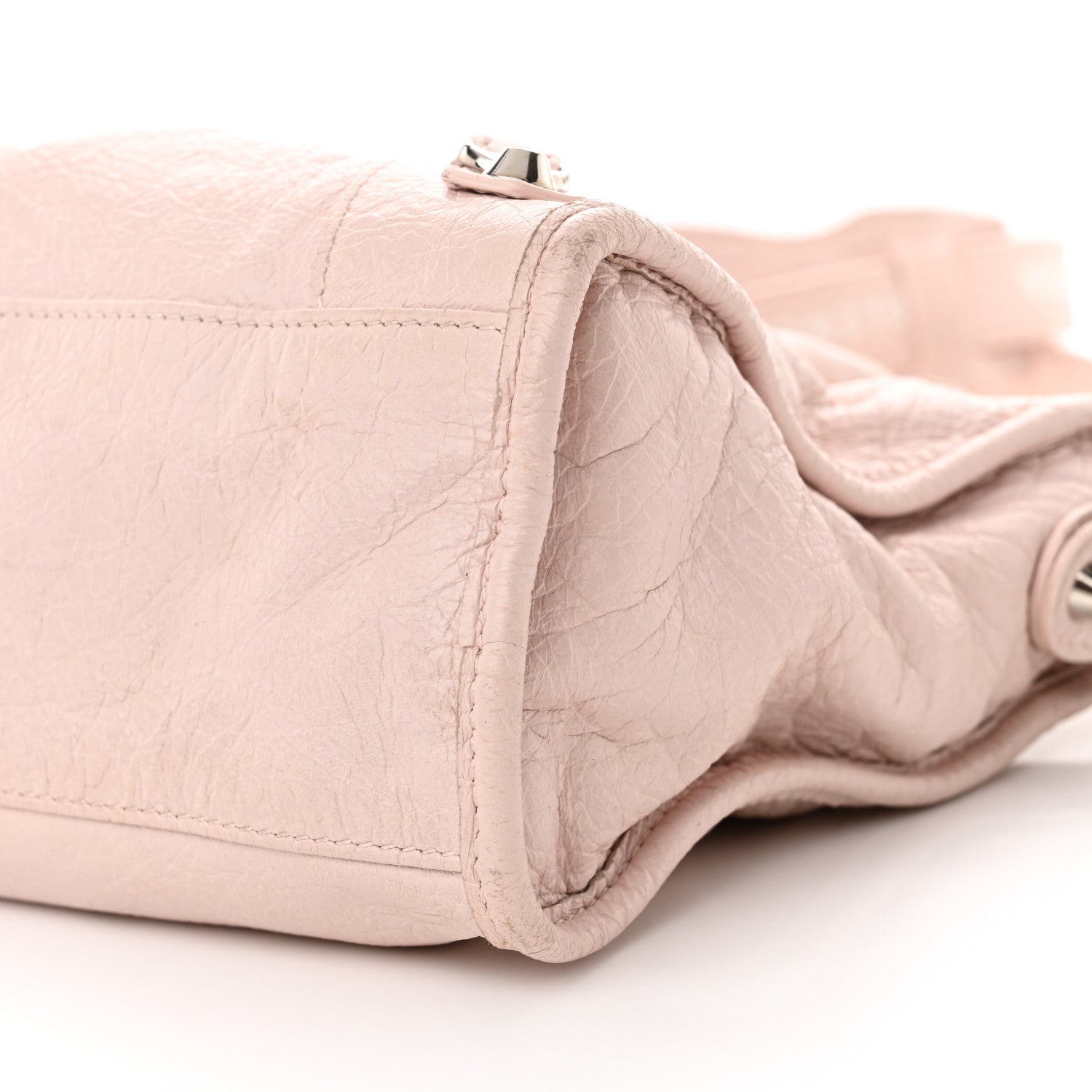 Balenciaga Agneau Classic Silver Hardware S City Logo Strap Light Rose White 11 of 20