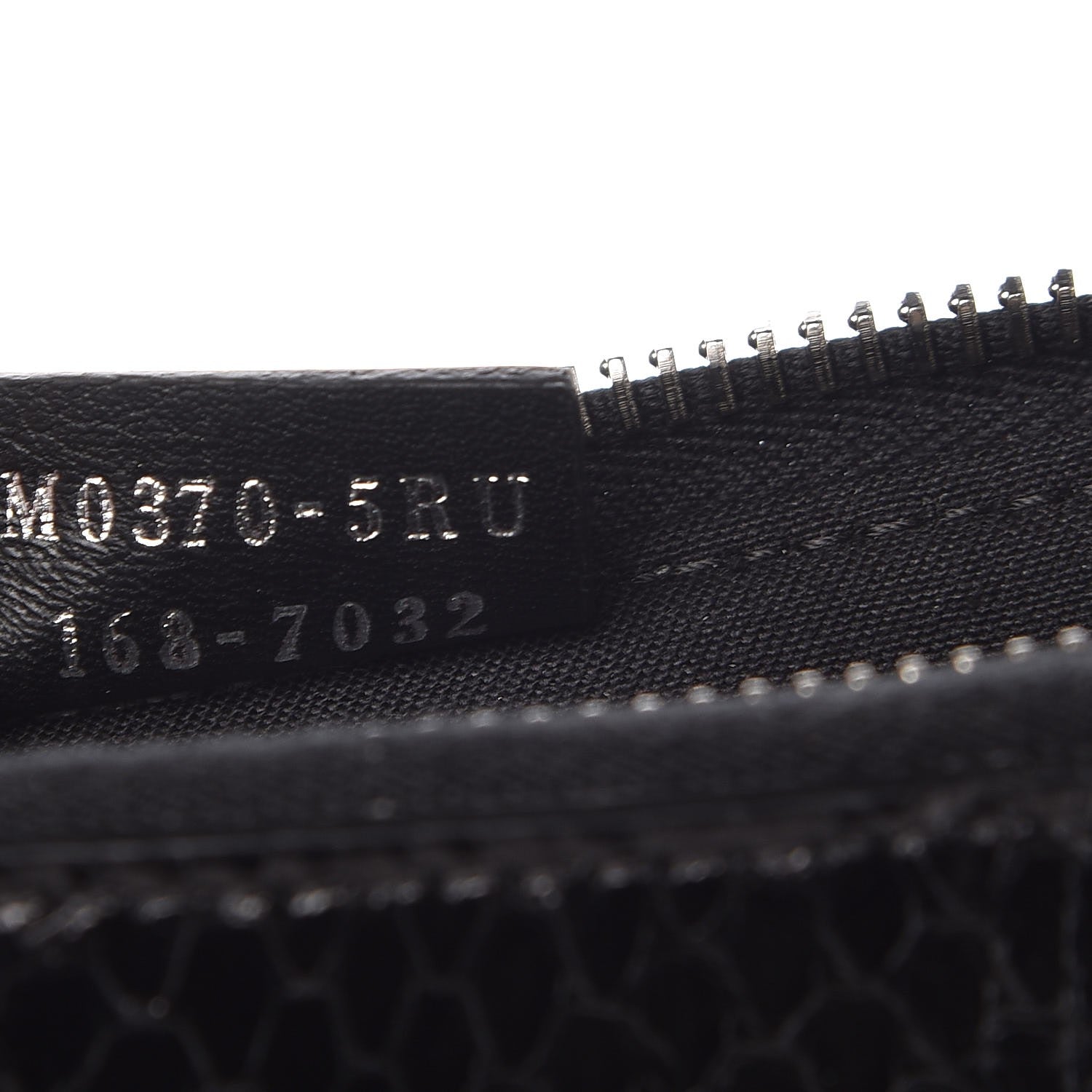 Fendi Elaphe Crocodile Monster Eyes Zip Around Pouch Black 7 of 8