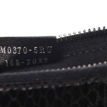 Fendi Elaphe Crocodile Monster Eyes Zip Around Pouch Black 7 of 8